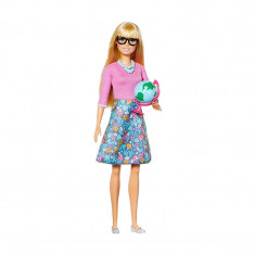 Papusa Barbie Profesor Mattel, plastic/textil, accesorii incluse, 3 ani+