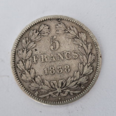 Franta 5 Francs-1838-Argint-Louis Philippei