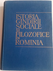 ISTORIA GINDIRII SOCIALE ȘI FILOZOFICE &amp;Icirc;N ROM&amp;Acirc;NIA foto