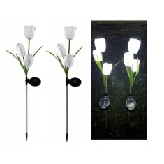 Set 2 lampi Solare Grădină Tip Lalea, 30 cm, 30 LM, Lumina Albă, Eco-Friendly