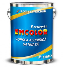 Vopseaua Alchidica Economica Satinata ?Emcolor?, Galben, Bidon 25 Kg foto