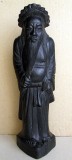 Confucius - intelept chinez statueta 33 cm, sculptura asiatica vintage din lemn