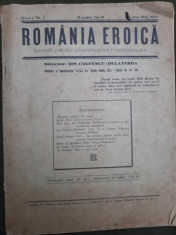Revista nationalista Romania eroica nr 1 1937 foto