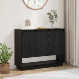 Cumpara ieftin Bufet cu raft cu ușă Stejar negru 97 x 29 x 75 cm Lemn compozit