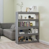 VidaXL Bibliotecă/Separator cameră, gri sonoma, 100x30x135 cm