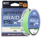 Fir Textil GOLDEN CATCH Sprinter PE X4 Lime Green, 8.9kg, 0.181mm, 150m