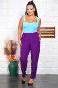 Pantalon Elegant Cu Talie Inalta Mov - 68Marimea, Yves