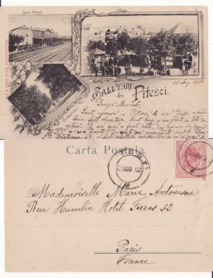 Pitesti - Arges - Litografie 1900 foto