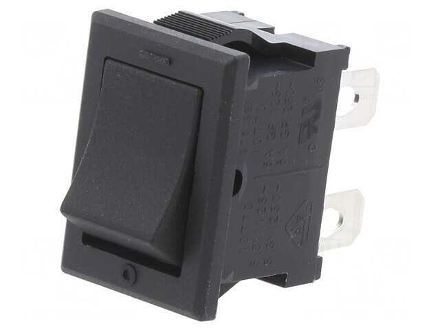 Comutator Rocker DPST ON-OFF 10A/125V negru