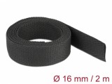 Tub termocontractabil 2 m x 16 mm raport 2:1 Negru, Delock 20793