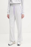 adidas pantaloni de trening W CB Color Pop culoarea gri, cu imprimeu, JN6992