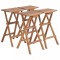 vidaXL Scaune de bar pliabile, 4 buc., lemn masiv de tec 44728