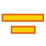Set 2 placute reflectorizante Hico galben rosu fluorescent 500x100 mm aluminiu