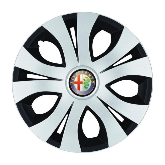 Set 4 Capace Roti Top Gri-Negru R17, Compatibil Cu Alfa Romeo