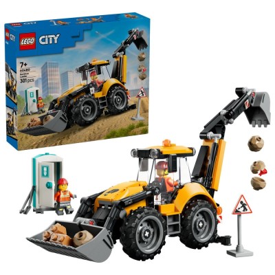 Buldoexcavator galben foto