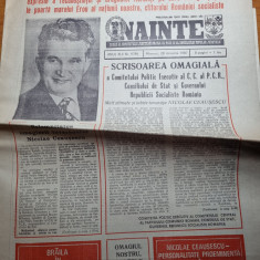 ziarul inainte 28 ianuarie 1987-aricole braila,ziua de nastere ceausescu