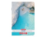 CAIET A4, 60 FILE, 70G/MP, HARTIE FSC, PATRATELE, COLTURI ROTUNJITE, MOTIV