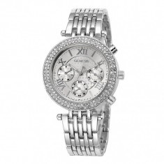 Ceas de dama Geneva crystal roman silver foto