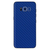 Cumpara ieftin Set Folii Skin Acoperire 360 Compatibile cu Samsung Galaxy S8 Plus (2 Buc) - ApcGsm Wraps Carbon Blue, Albastru, Oem