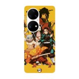 Husa compatibila cu Huawei P40 model Kimetsu No Yaiba, Silicon, TPU, Viceversa, Transparent, Carcasa