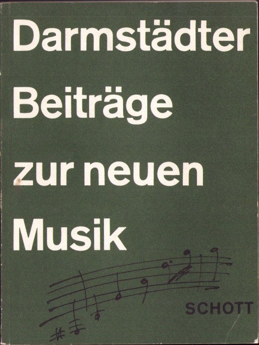 HST C5763N Darmst&auml;dter Beitr&auml;ge zur Neuen Musik, 1958