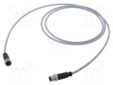 Cablu senzori/automatizări HARTING 4 pini PVC 2m M12 mamă-tată