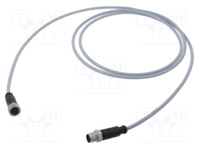 Cablu senzori/automatizări HARTING 4 pini PVC 2m M12 mamă-tată foto