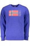 Bluza barbati cu imprimeu cu logo albastru inchis, L