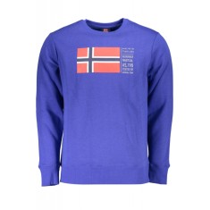 Bluza barbati cu imprimeu cu logo albastru inchis, L