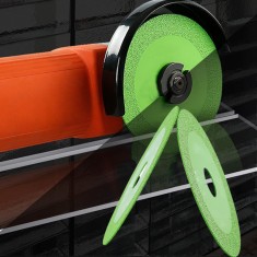 Set 3 discuri polizor unghiular, Potrivite pentru taiat sticla 100 mm, Verde