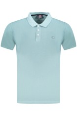 Norway Tricou Polo barbati cu logo brodat, din bumbac, Regular fit, Azur foto