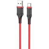 Cablu Date si Incarcare Borofone BX67 USB la USB Type-C 1m 3A Rosu