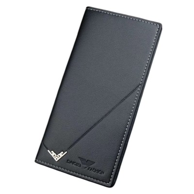 Portofel vertical unisex, bifold, din piele PU, elegant si practic foto