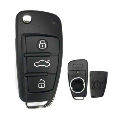Carcasa Cheie Compatibila cu Briceag Audi 3 Butoane MQB, Aftermarket