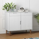 Servantă &bdquo;MOLDE&rdquo; alb, 90x40x80 cm, lemn masiv de pin