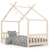 Cumpara ieftin Cadru de pat pentru copii, 90 x 200 cm, lemn masiv de pin