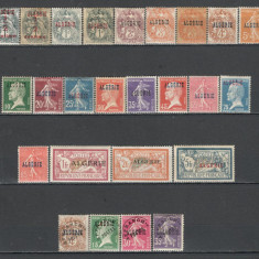 Algeria.1924 Marci postale Franta-supr. 18 buc. MA.300