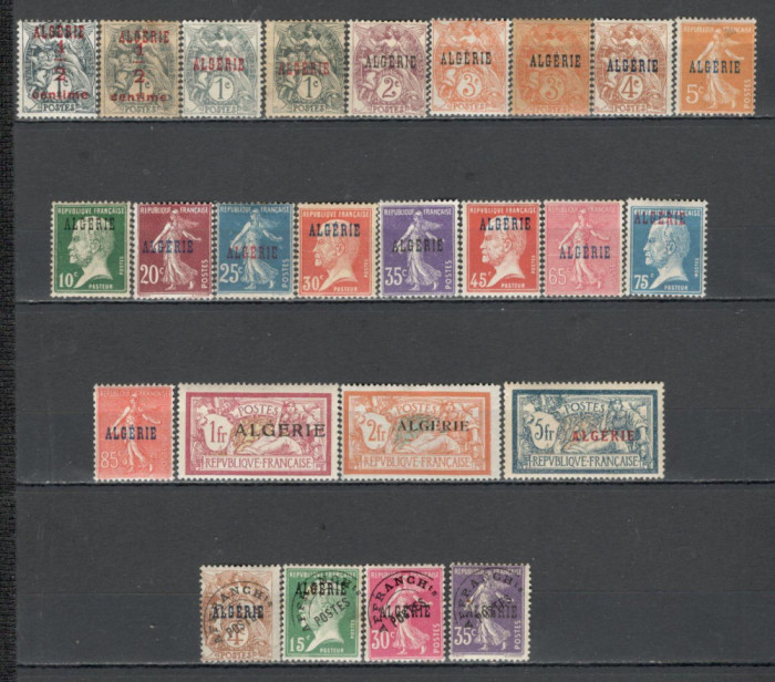 Algeria.1924 Marci postale Franta-supr. 18 buc. MA.300