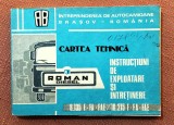 Cartea tehnica a camioanelor ROMAN Diesel 8.135 F, 10.215 F - Brasov, 1986