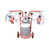 Aparat de muls vaci cu 2 posturi, bidon aluminiu 40L, rezervor vid si pompa uscata Breckner Germany