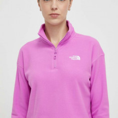 The North Face hanorac 100 Glacier Cropped culoarea violet, neted, NF0A855NQIX1