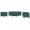vidaXL Set canapele Chesterfield cu perne rulou 3 piese verde catifea 3209283
