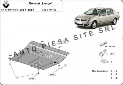 Scut metalic motor Renault Symbol 1 I fabricat in perioada 1997 - 2007 APS-19,130 foto