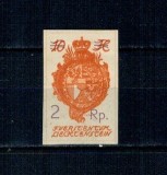 Liechtenstein 1921 - Uzual 10h cu supratipar 2Rp. subtire, neștampilat, cu șarniera