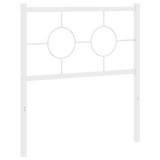 Cumpara ieftin Tablie de pat metalica, alb, 80 cm