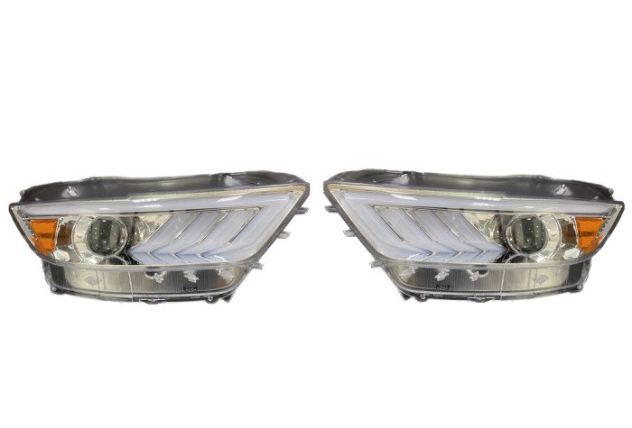Set faruri tuning FORD MUSTANG, 01.2015-07.2018, version cu xenon headlamps; dynamic indicator; D1S; electrical; crom, transparent; TUNING; xenon,