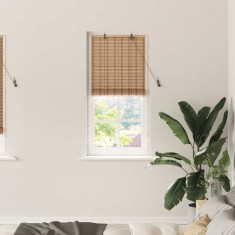vidaXL Rulou textil Altele Manual Maro deschis 60 x 220 cm Bambus