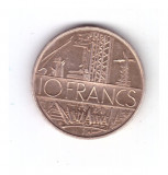 Moneda Franta 10 francs/franci 1987, stare foarte buna, curata, Europa, Cupru-Nichel