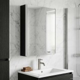 vidaXL Dulap cu oglindă pentru baie Stejar Negru 43 x 11,5 x 60,5 cm 889224