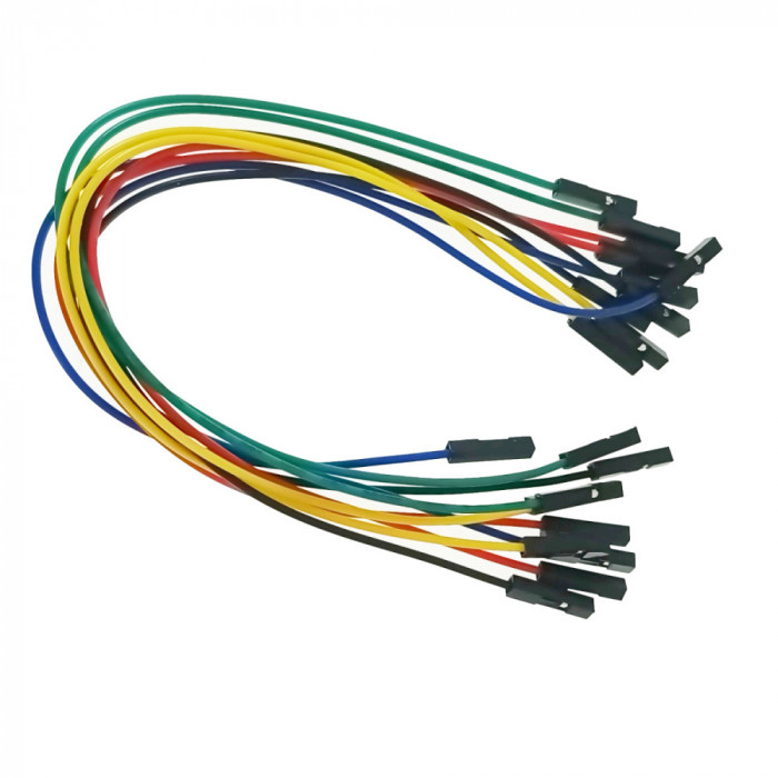 Set 10 bucati cabluri Jumper mama-mama, lungime 20cm, multicolor